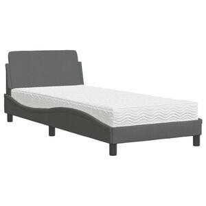 vidaXL Krevet s madracem Dover tamnosivi 80x200cm od tkanine