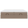 vidaXL Okvir kreveta s madracima cappuccina 200x200 cm umjetna koža