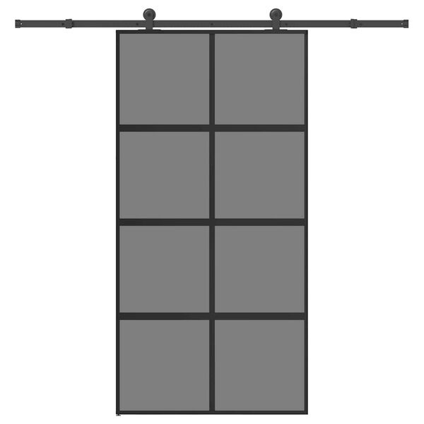 vidaXL Klizna vrata s priborom 102,5x205 cm kaljeno staklo i aluminij