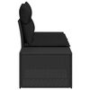 vidaXL Vrtni kauč Crna 123 x 62 x 69cm poliratan