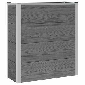 vidaXL Povi&scaron;ena vrtna gredica Siva 75 x 30 x 82 cm WPC i aluminij