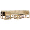 vidaXL Set vanjskih sofa s jastukom 8 pcs Bijela i bež