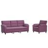 vidaXL Set sofe 2 pcs Ljubičasta Bar&scaron;un