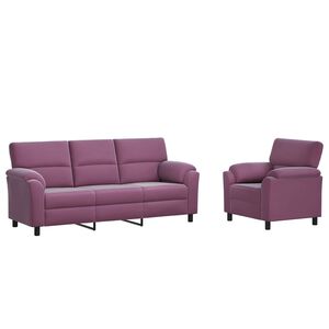 vidaXL Set sofe 2 pcs Ljubičasta Bar&scaron;un