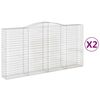 vidaXL Lučne gabionske ko&scaron;are 2 kom 400x50x200/220cm pocinčano željezo