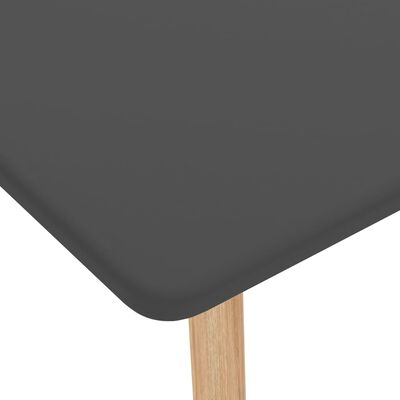 vidaXL Barski stol sivi 120 x 60 x 105 cm MDF i masivna bukovina