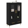 vidaXL Highboard s ladicama Crni hrast 69,5 x 31 x 115 cm