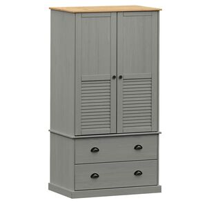 vidaXL Ormar VIGO sivi 90 x 55 x 170 cm od masivne borovine