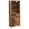 vidaXL Highboard Staro drvo 69,5 x 32,5 x 180 cm Konstruirano drvo