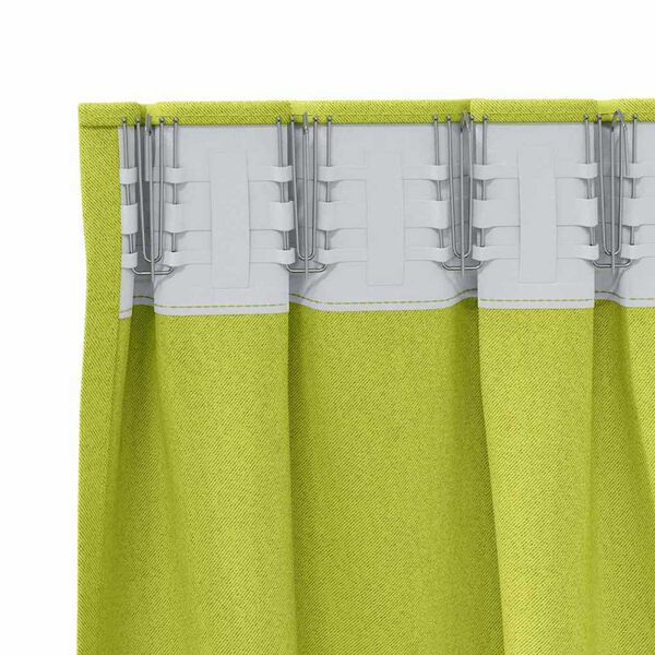 vidaXL Zavjese za blackout s prstenovima 2 pcs Zelena 245 x 140 cm