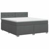 vidaXL Boxspring krevet s madracem Tamnosiva 140 x 200 cm Tkanina