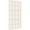 vidaXL Klizna vrata zlatna 102,5x205 cm prozirno staklo ESG i aluminij