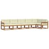 vidaXL Set vanjskih sofa s jastukom 6 pcs Prirodna i krem