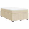 vidaXL Krevet s oprugama i madracem krem 120 x 200 cm od tkanine