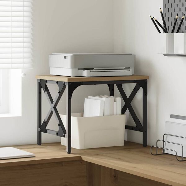 vidaXL Držač za printer Podesiva Umjetnički hrast 40 x 30 x 31 cm