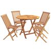 vidaXL 5-dijelni sklopivi vrtni bistro set Prirodna