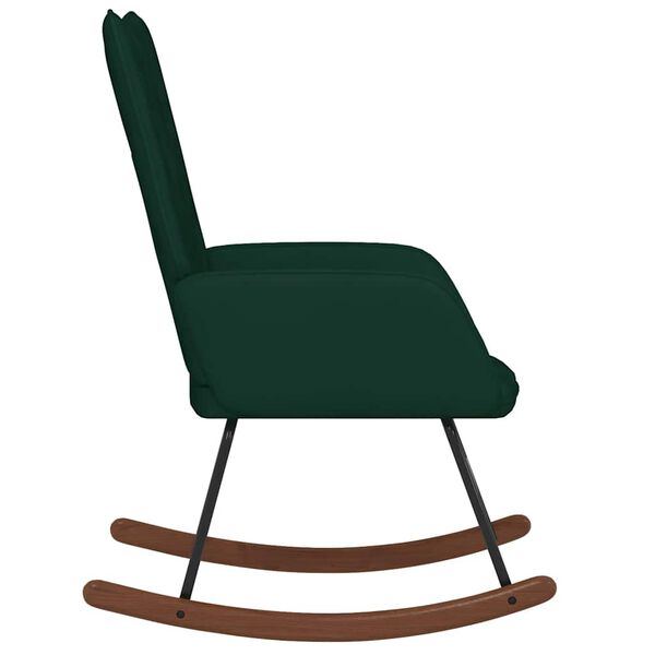 vidaXL Stolica za ljuljanje tamnozelena bar&scaron;unasta