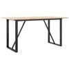 vidaXL Blagovaonski stol O-oblika 140x80x75 cm od borovine i čelik