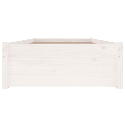 vidaXL Okvir za krevet s ladicama bijeli 90 x 200 cm