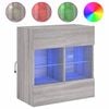 vidaXL Zidni TV ormarić s LED svjetlima boja hrasta 58,5x30x60,5 cm