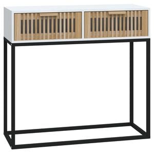 vidaXL Konzolni stol bijeli 80x30x75 cm konstruirano drvo i željezo