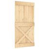 vidaXL Klizna vrata NARVIK Prirodna i crna 100 x 210 cm (213,5 cm)