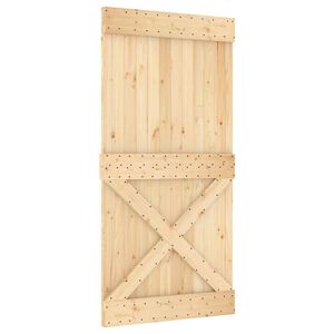 vidaXL Klizna vrata NARVIK Prirodna i crna 100 x 210 cm (213,5 cm)