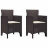 vidaXL Vrtna stolica 2 pcs Smeđa 53 x 49 x 85 cm Polipropilen
