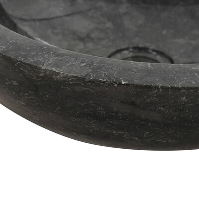 vidaXL Kupaonski ormarić od tikovine s mramornim crnim umivaonikom