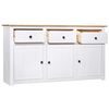vidaXL Komoda od borovine bijela 135 x 40 x 80 cm asortiman Panama