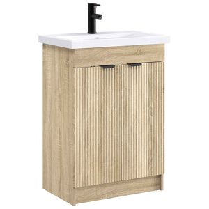 vidaXL Set namje&scaron;taja za kupaonicu Hrast sonoma 78,5 x 37,5 x 81 cm