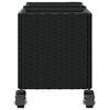 vidaXL Vrtne sadilice s kotačima 2 kom crna 107x32x38 cm poliratan