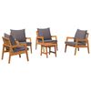 vidaXL Bistro set 5 kom. Smeđa Čvrsto drvo akacije