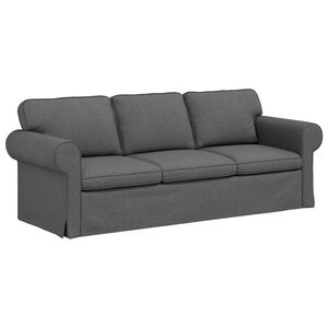 vidaXL Sofa Tamno siva 215 x 82 x 80 cm tkanina