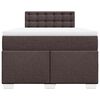 vidaXL Krevet box spring s madracem tamnosmeđi 120 x 190 cm od tkanine