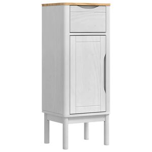 vidaXL Kupaonski ormar FLORO Bijelo 35 x 30 x 90 cm Čvrsto borovo drvo