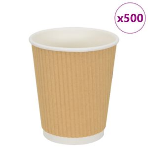 vidaXL papirnate &scaron;alice za kavu 500 kom 8 oz 200 ml smeđe