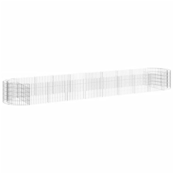 vidaXL Gabionska povišena gredica od pocinčanog željeza 500x100x50 cm