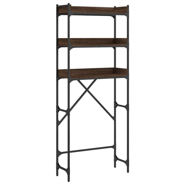 vidaXL Polica za perilicu rublja boja smeđeg hrasta 67x25x163cm drvena