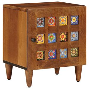 vidaXL Noćni ormar Smeđa 40 x 33 x 46 cm Čvrsto drvo manga