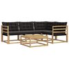 vidaXL Set vanjskih sofa 5 pcs Bijela i crna 79 x 79 x 37 cm