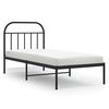 vidaXL Metalni okvir za krevet s uzglavljem crni 80x200 cm