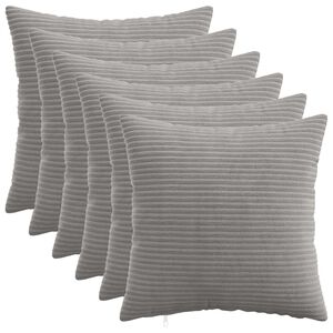 vidaXL Presvlaka za jastuk 6 pcs HEERLEN Svjetlosiva 30 x 30 cm Kord
