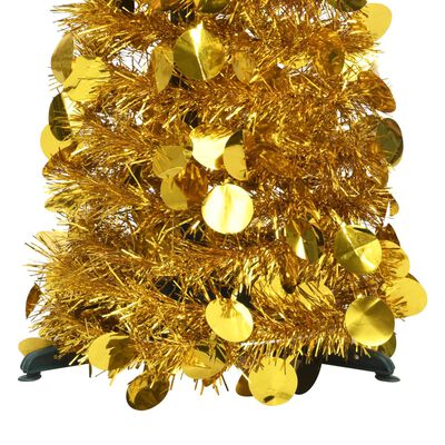 vidaXL Prigodno umjetno božićno drvce zlatno 180 cm PET