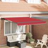vidaXL Skrovita tenda Crvena 300 x 250 cm Aluminij i Tkanina