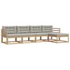 vidaXL Set vanjskih sofa 4 pcs Bijela i svjetlosiva Poliester