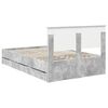 vidaXL Krevetna konstrukcija s ladicama Betonski sivi 135 x 190 cm