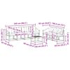 vidaXL Set vanjskih sofa s jastukom 8 pcs Prirodna i crna