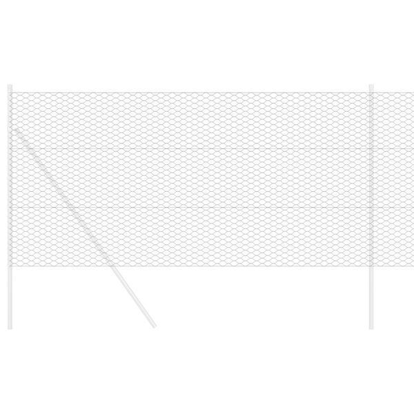 vidaXL Heksagonalna ograda Siva 1 x 10 m PVC