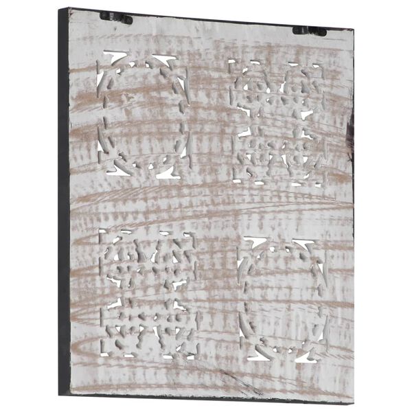 vidaXL Ručno rezbareni zidni panel MDF 40 x 40 x 1,5 cm crno-bijeli
